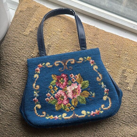 VINTAGE needlepoint purse - Picture 1 of 9